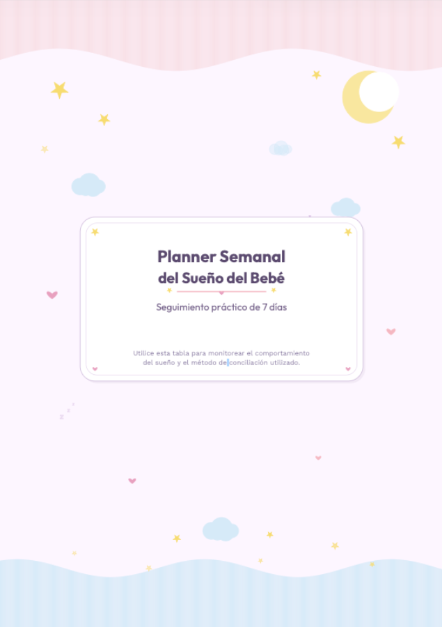 ✨Planner Semanal:Seguimiento de siestas y descanso nocturnos Imprimible PDF✨